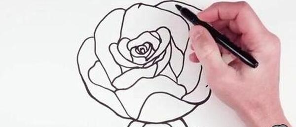 عکس نقاشی گل رز برای کودکان