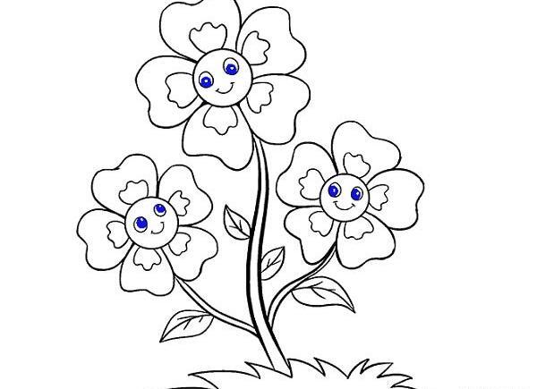 عکس نقاشی کودکانه گل پنج برگ