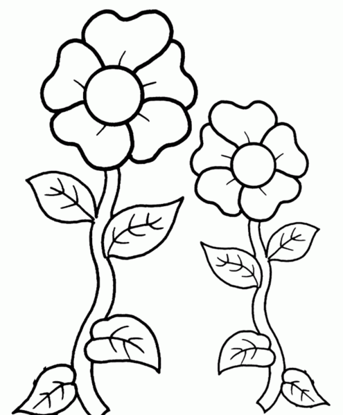 عکس نقاشی گل پتوس کودکانه