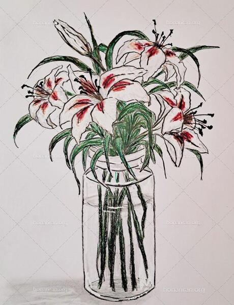 عکس نقاشی گلخانه زیبا