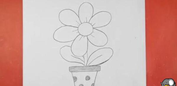 عکس نقاشی دخترانه گل لاله