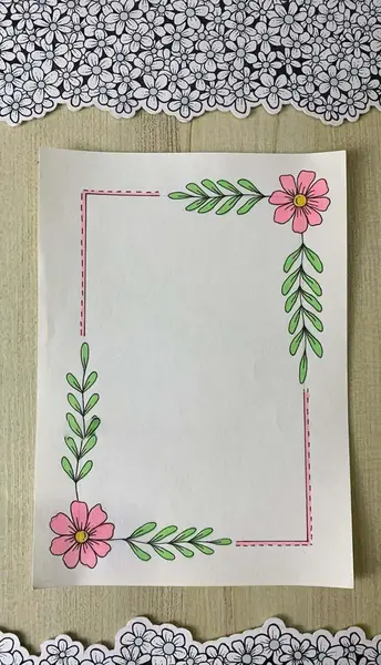 عکس نقاشی گل برای دفتر مشق