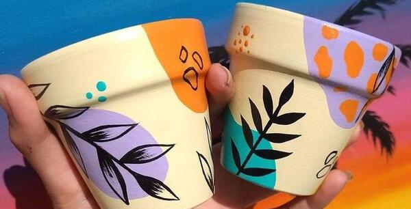 عکس نقاشی گلدان آسون