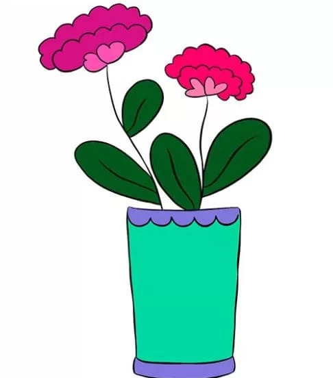 عکس نقاشی گلدان آسون