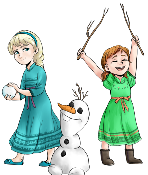 عکس کودکی آنا و السا