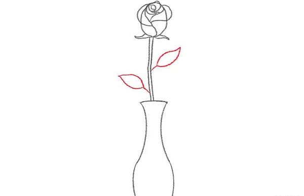 عکس نقاشی گل گلدان با مداد رنگی
