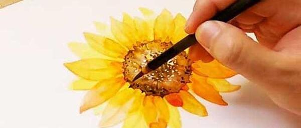 عکس نقاشی گل زعفران آسان