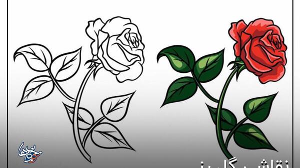 عکس نقاشی گل سیاه قلم سخت