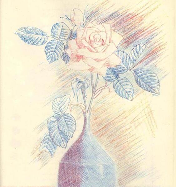 عکس آموزش نقاشی گل ساده با مداد