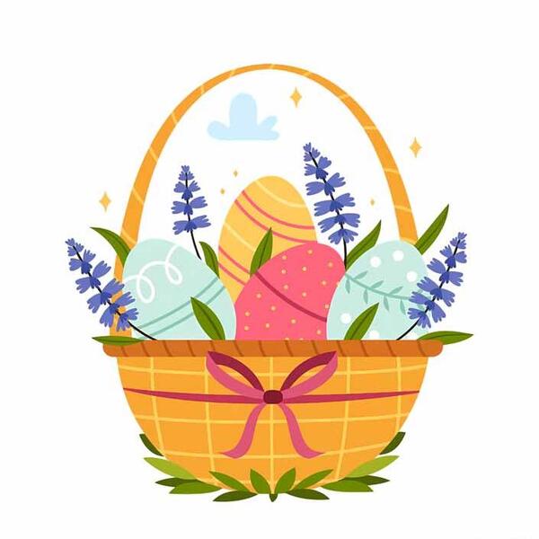 عکس نقاشی گل سنبل روی تخم مرغ