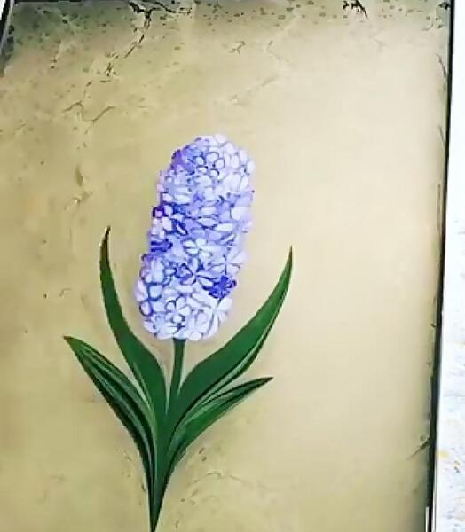 عکس نقاشی گل سنبل فانتزی