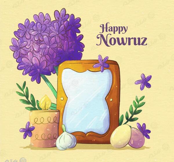 عکس نقاشی گل سنبل سفره هفت سین