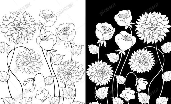 عکس نقاشی گل شقایق فانتزی