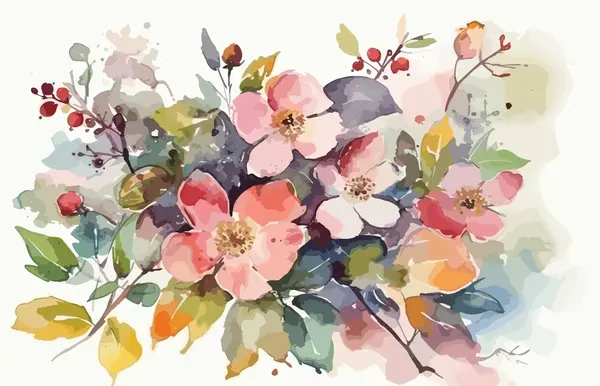 عکس نقاشی گل شقایق وحشی