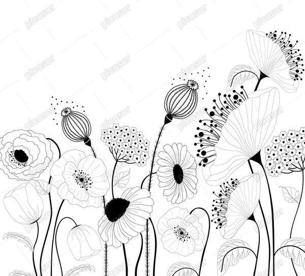 عکس نقاشی گل شقایق آسان