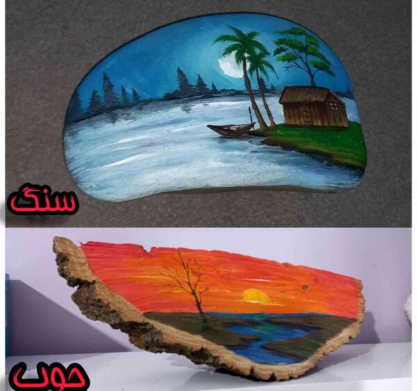 عکس نقاشی گل شاه عباسی کلاس هفتم