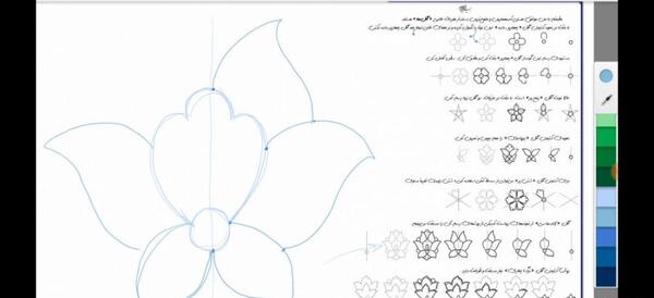عکس نقاشی گل شاه عباسی کلاس هفتم