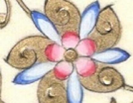 عکس نقاشی گل شاه عباسی ساده
