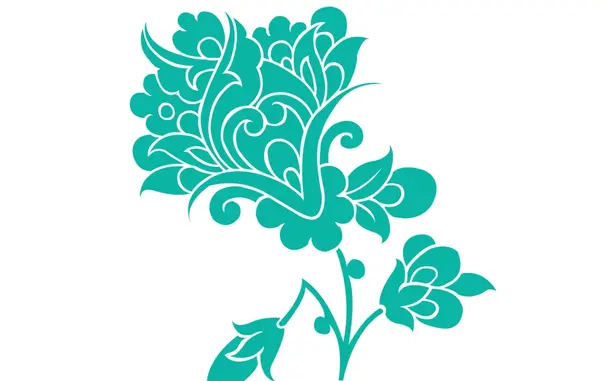 عکس نقاشی گل شاه عباسی ساده