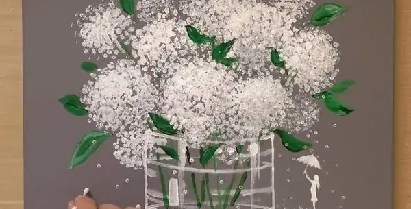 عکس نقاشی گل شبنم ساده