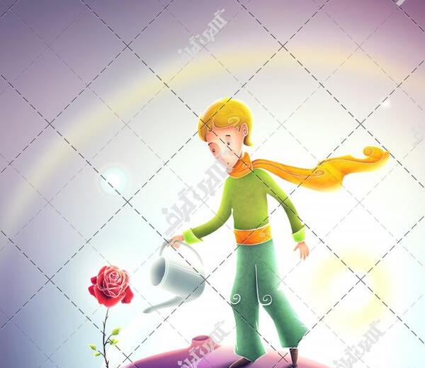 عکس نقاشی شازده کوچولو و گل