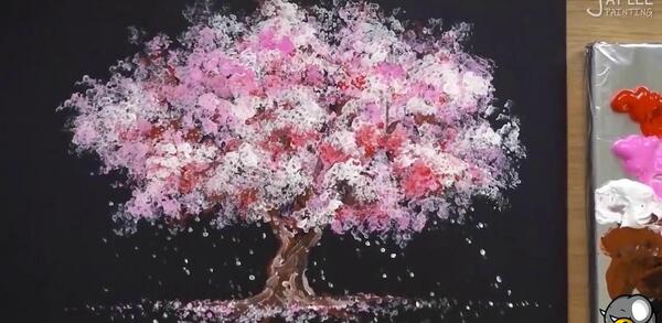 عکس نقاشی گل شکوفه ساده