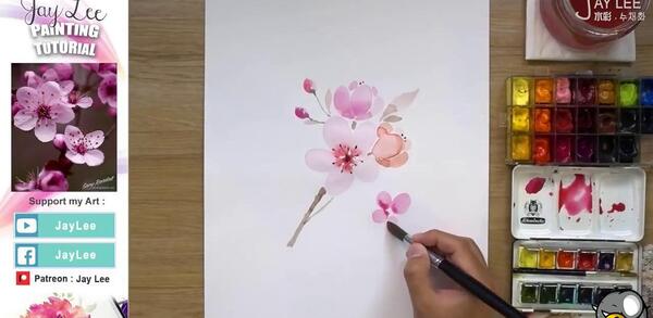 عکس نقاشی گل شکوفه
