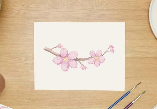 عکس نقاشی گل شکوفه