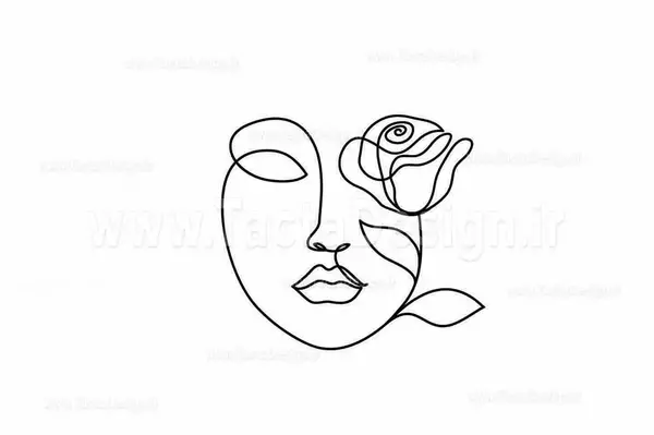 عکس نقاشی صورت گلی