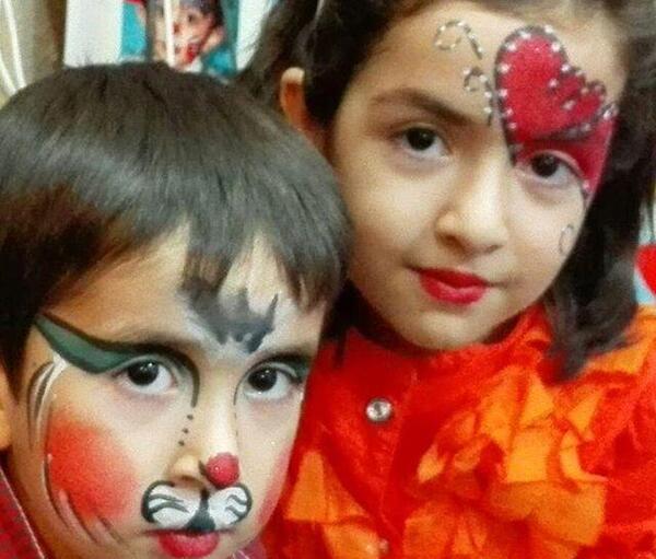 عکس نقاشی روی صورت گل