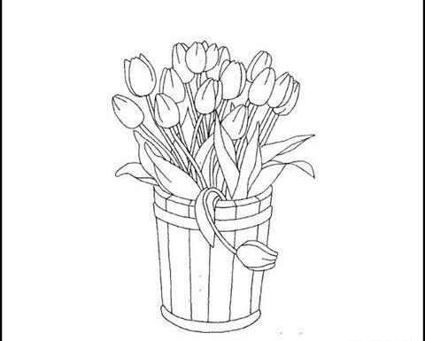 نقاشی عکس گل لاله