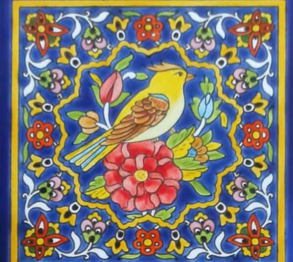 عکس نقاشی گل فروشی با گواش