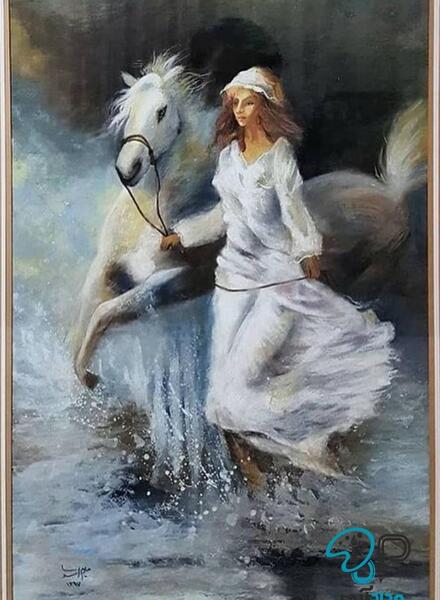 عکس نقاشی گل فروشی با گواش