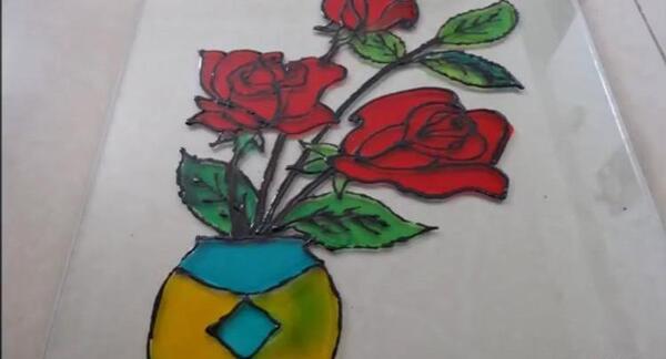 عکس نقاشی گل فیلمش باشه