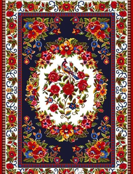 عکس نقاشی گل فرش ساده