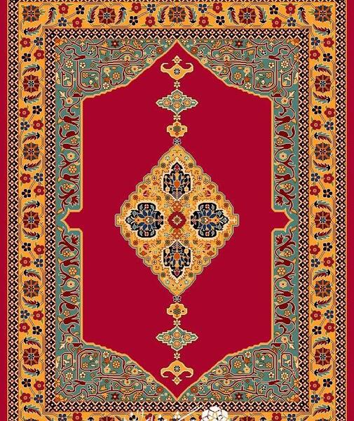 عکس نقاشی گل فرش ساده