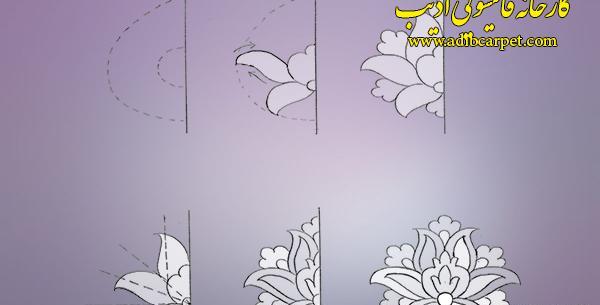عکس نقاشی فرش گل گلی