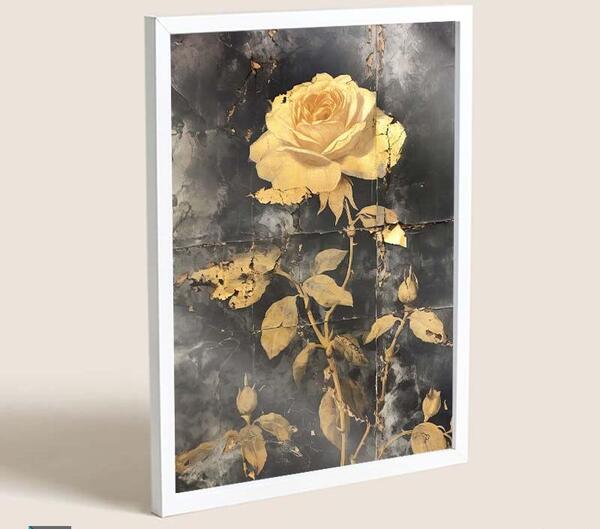عکس نقاشی گل روی فرش