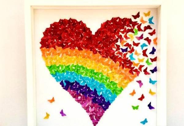 عکس نقاشی گل قلبی برای روز مادر