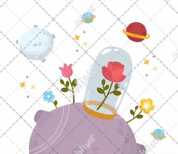 عکس نقاشی گل رز کوچولو