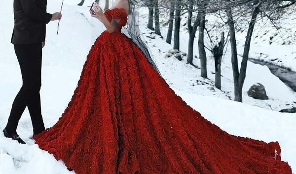 عکس لباس فرمالیته دنباله دار