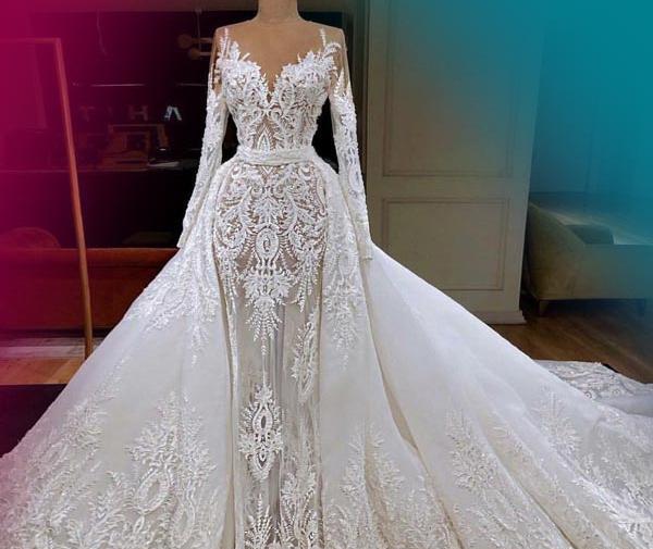 عکس لباس فرمالیته دنباله دار