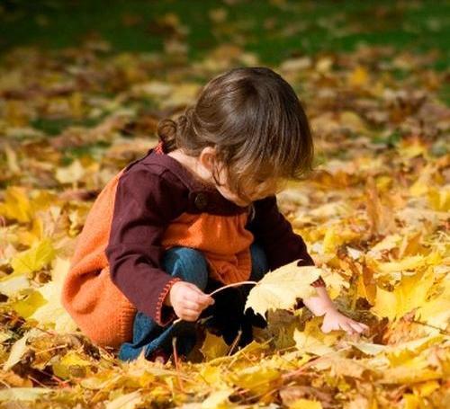 عکس پاییزی کودک در طبیعت