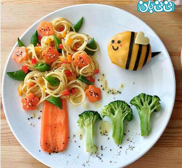عکس تزیین غذای کودک
