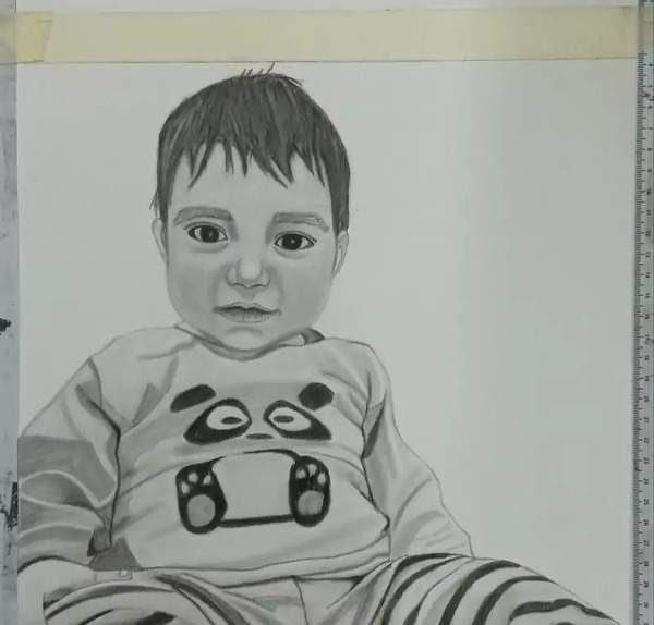 عکس کودک سیاه قلم