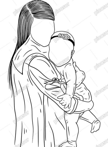 عکس کودک بغل مادر