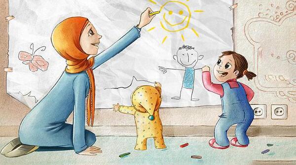 عکس کودک با والدین