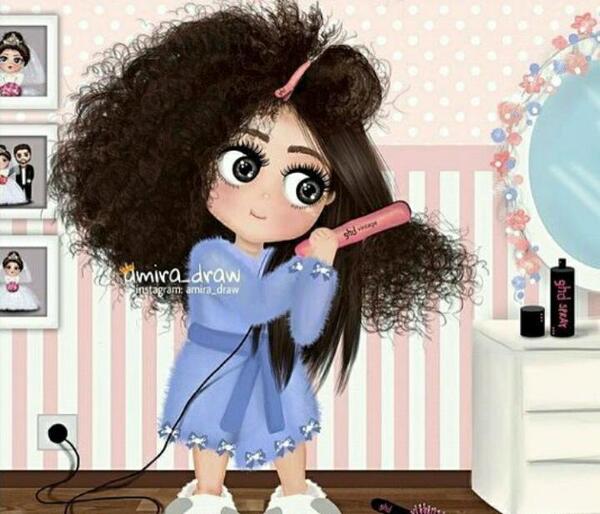 عکس برنامه کودک دختر مو فرفری