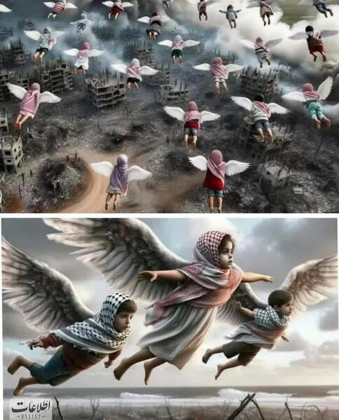 عکس کودکان غزه با هوش مصنوعی