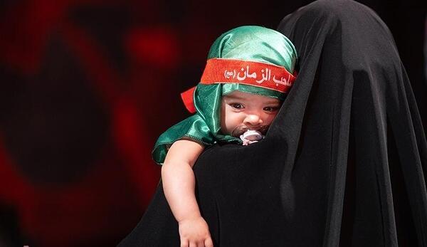 عکس کودک با لباس علی اصغر